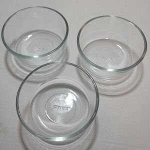 Pyrex Simply Store 2 Cup Clear Glass Bowl Value Pack, Set of 3 NO‎ LIDS